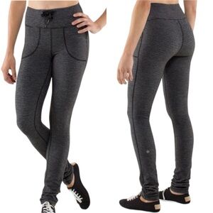 LULULEMON Skinny Will Pant Striped High Waisted Yoga Leggings Pants